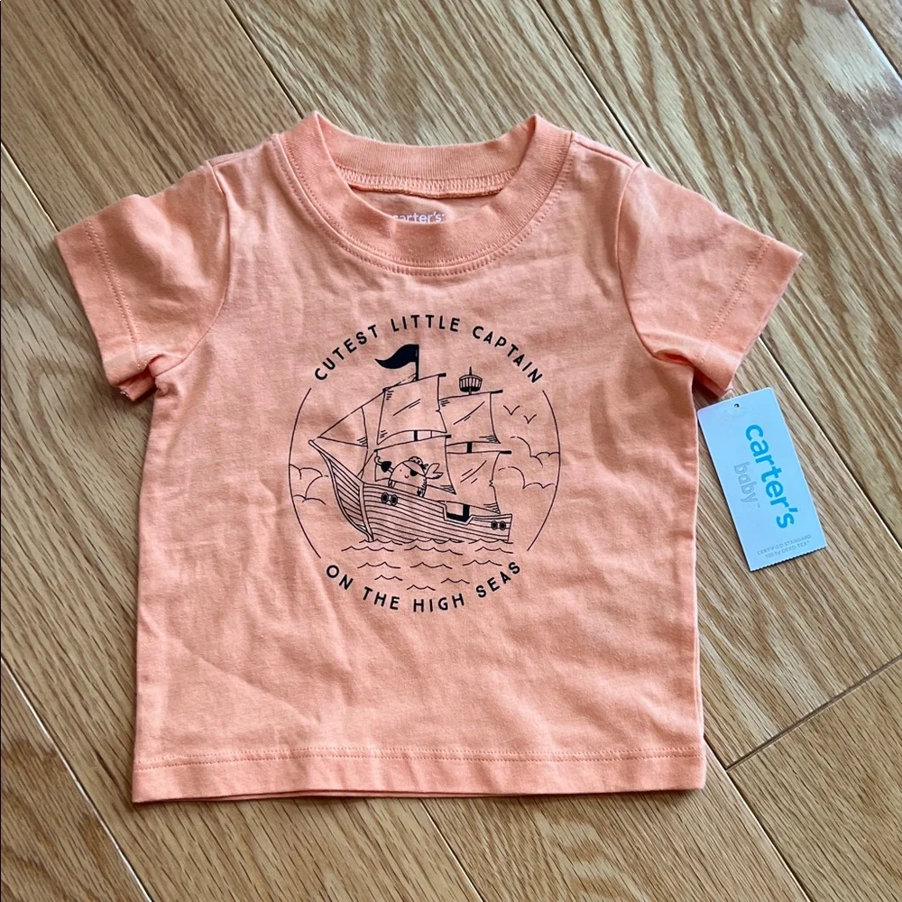 OshKosh B'gosh Denim Overalls with Graphic Tees Set